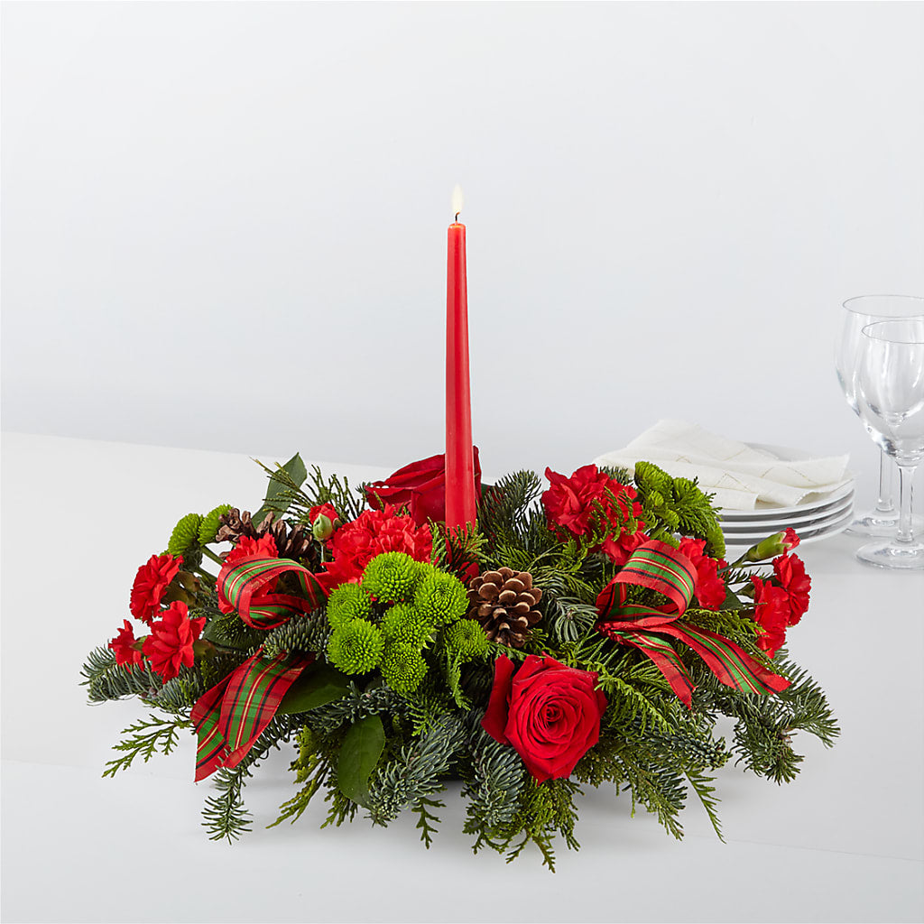 By the Candlelight Centerpiece – Lemon Tree Florist, Kemp TX