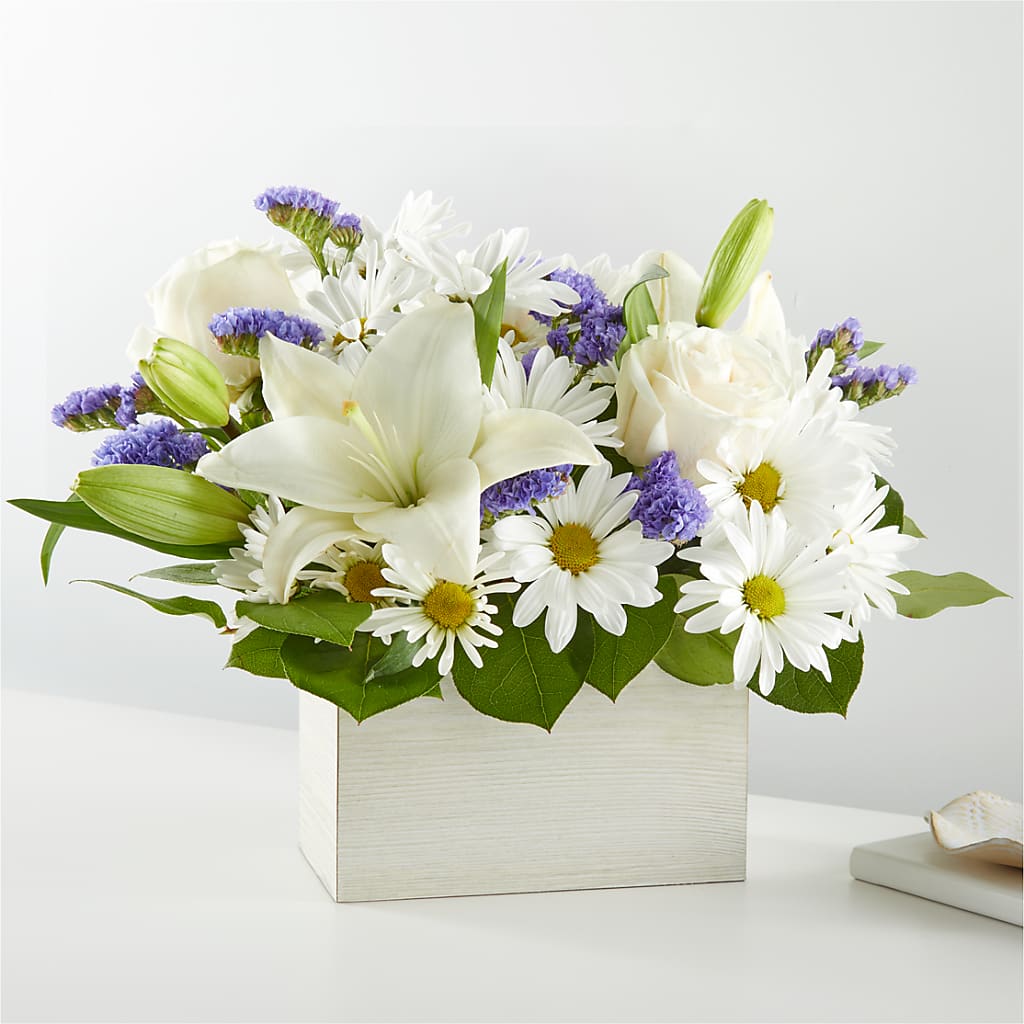 Beyond Blue Box Bouquet – Lemon Tree Florist, Kemp TX