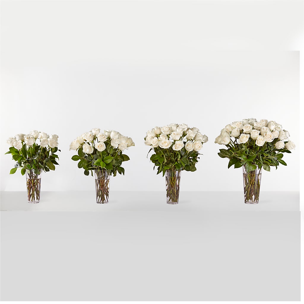 Long Stem White Rose Bouquet – Lemon Tree Florist, Kemp TX