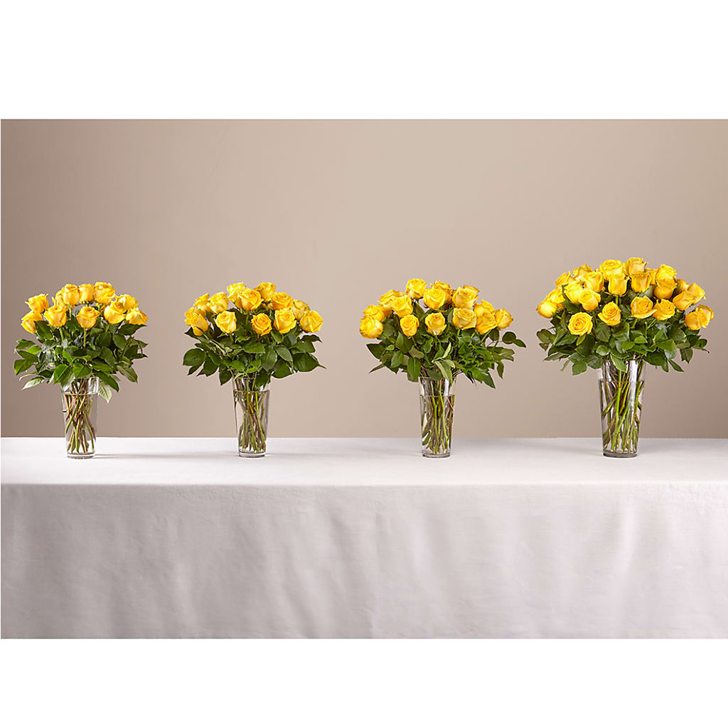 Long Stem Yellow Rose Bouquet – Lemon Tree Florist, Kemp TX