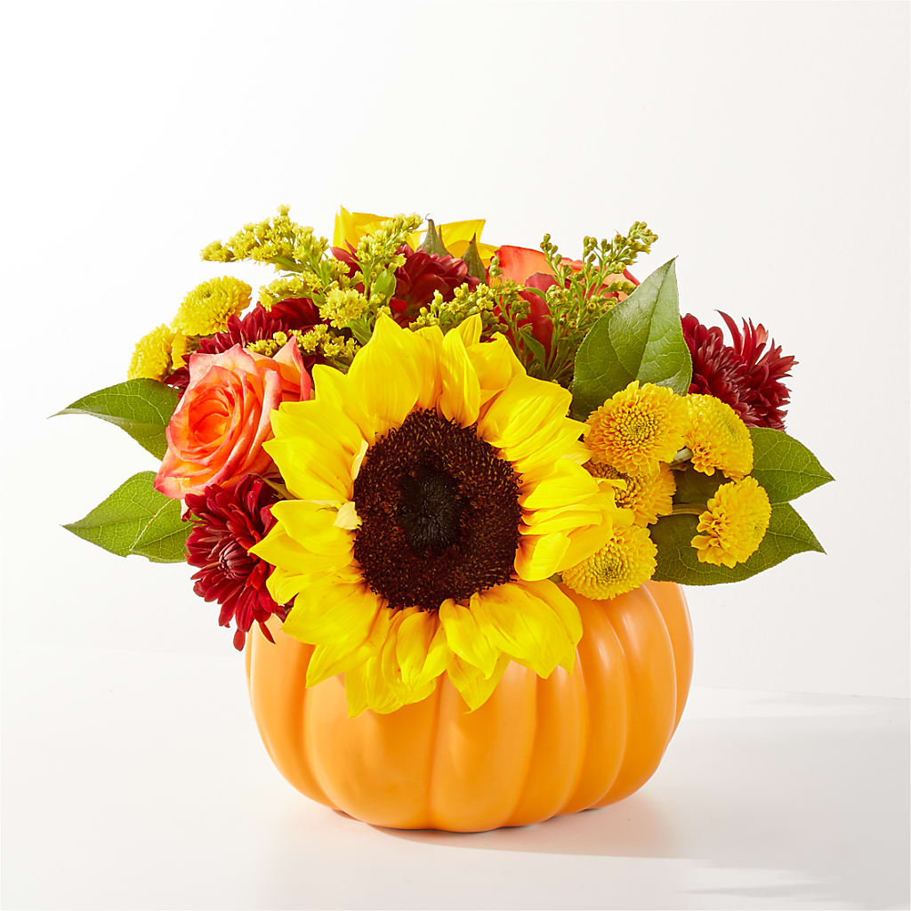 Golden Gourd Pumpkin Bouquet – Lemon Tree Florist, Kemp TX