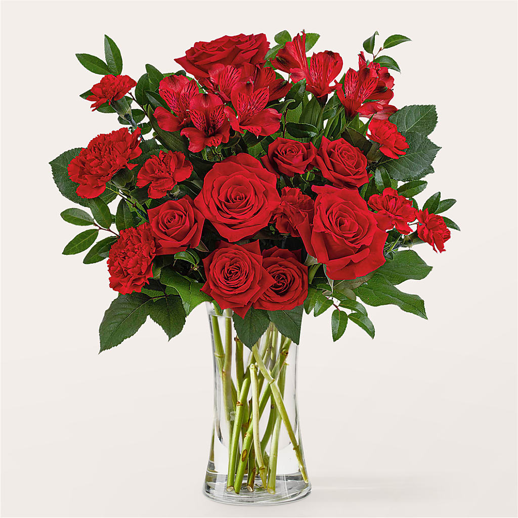 Brilliant Ruby Bouquet – Lemon Tree Florist, Kemp TX