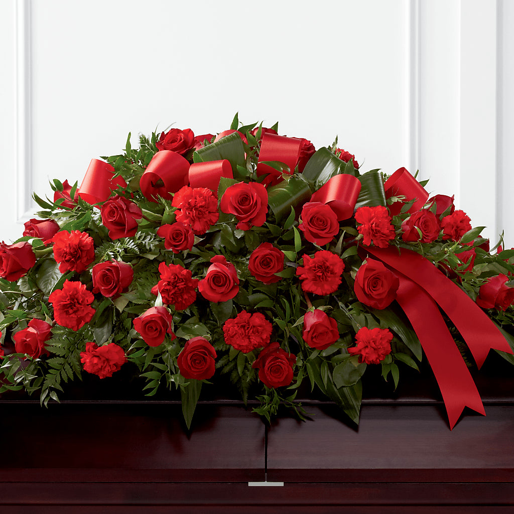 Tribute of Life Casket Spray – Lemon Tree Florist, Kemp TX