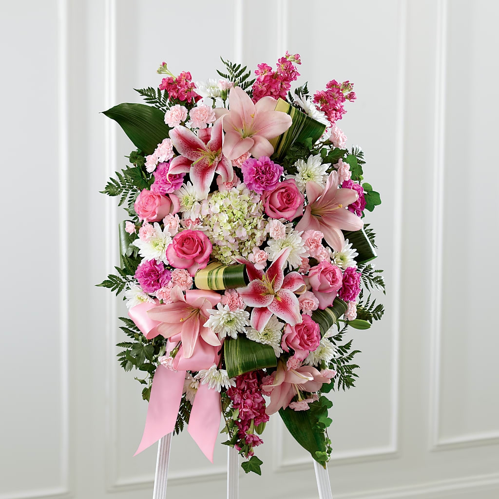 Comforting Standing Spray – Lemon Tree Florist, Kemp TX