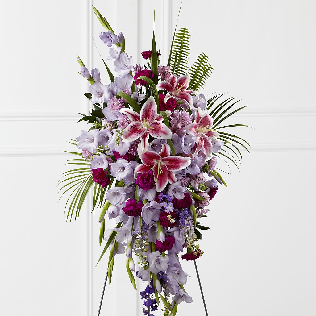 Tender Touch Standing Spray – Lemon Tree Florist, Kemp TX