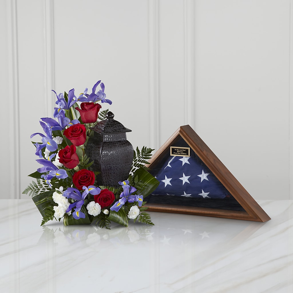 Patriotic Tribute Arrangement – Lemon Tree Florist, Kemp TX