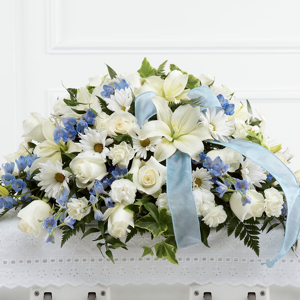 Tender Treasure Casket Spray – Lemon Tree Florist, Kemp TX