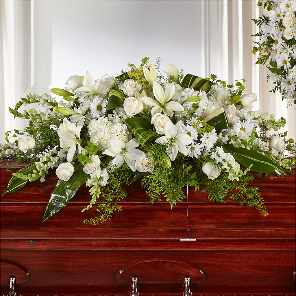 Abundance Casket Spray – Lemon Tree Florist, Kemp TX