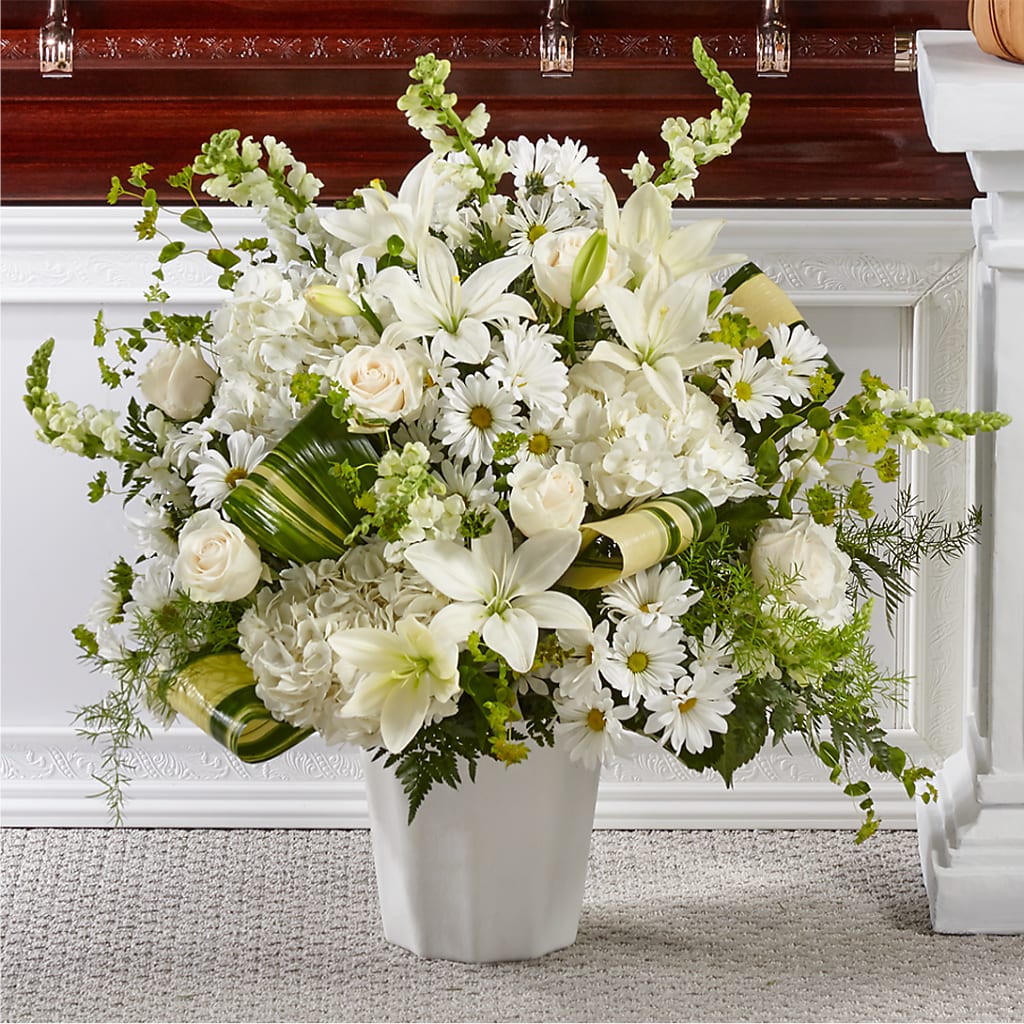 Thoughts of Tranquility Floor Basket – Lemon Tree Florist, Kemp TX