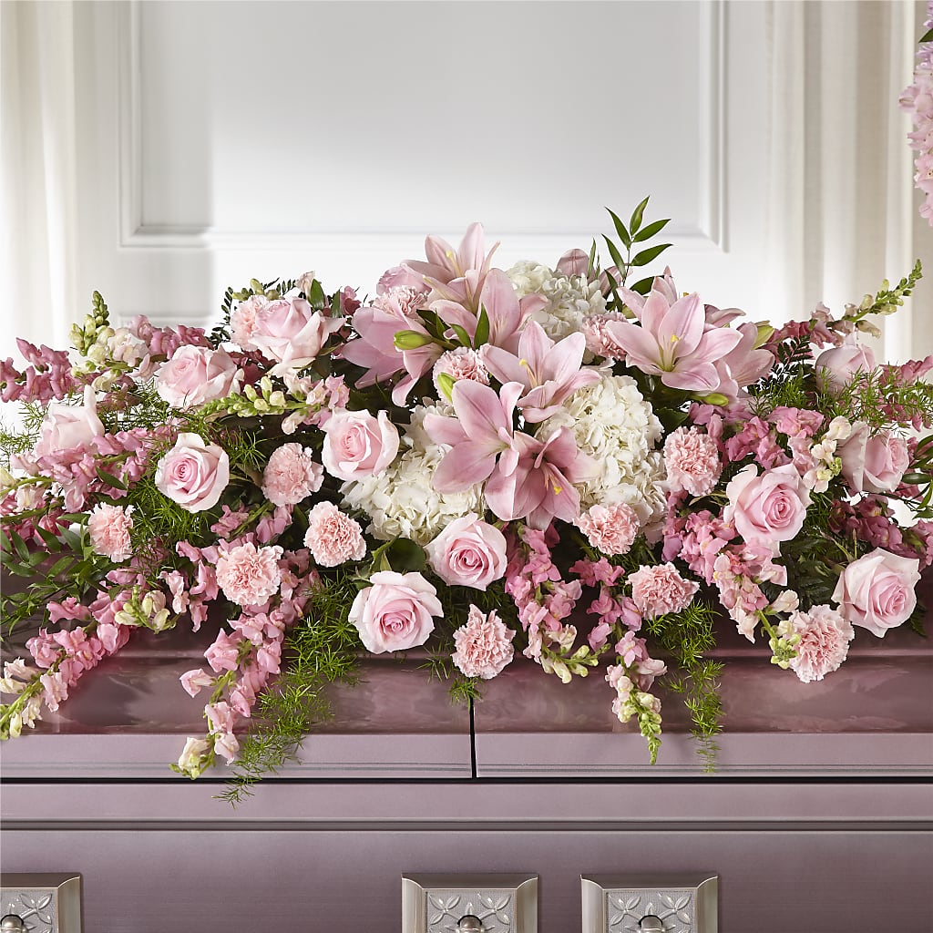 Life & Remembrance Casket Spray – Lemon Tree Florist, Kemp TX