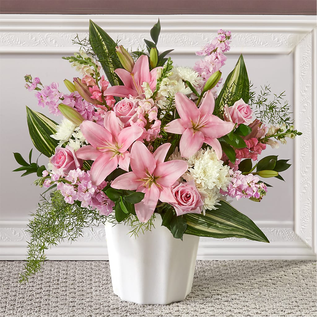 Simply Serene Floor Basket – Lemon Tree Florist, Kemp TX