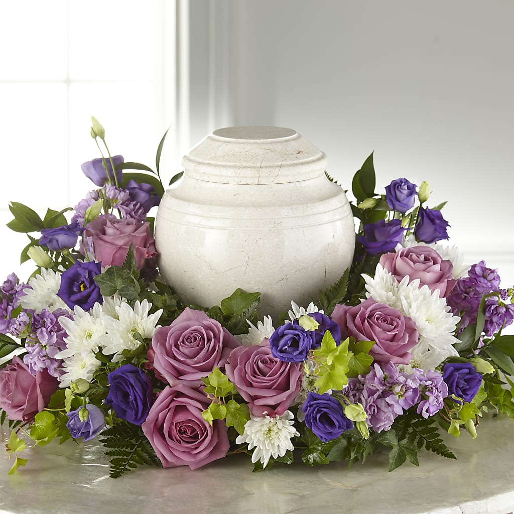 Blooming Sympathy Cremation Adornment – Lemon Tree Florist, Kemp TX