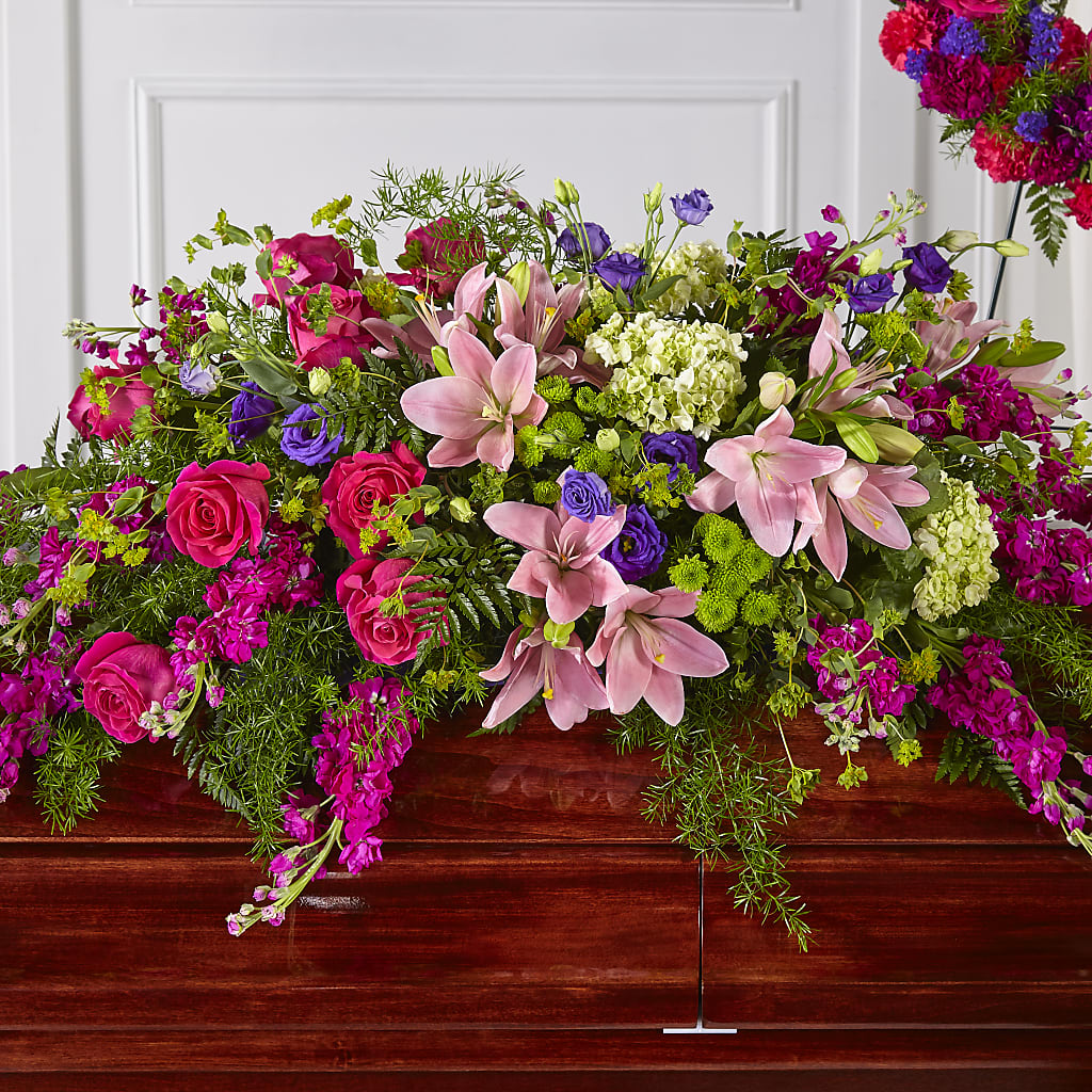 Radiant Tribute Casket Spray – Lemon Tree Florist, Kemp TX