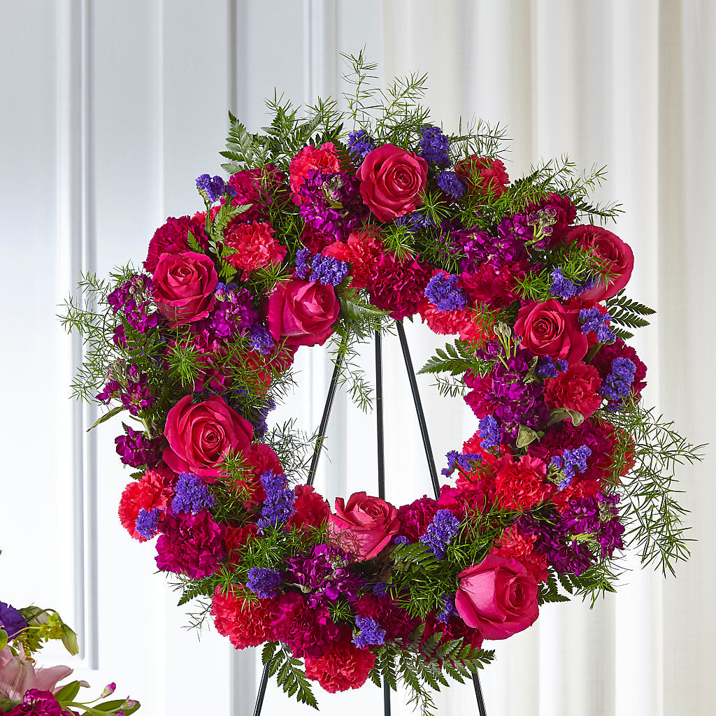 Calming Colors Wreath – Lemon Tree Florist, Kemp TX