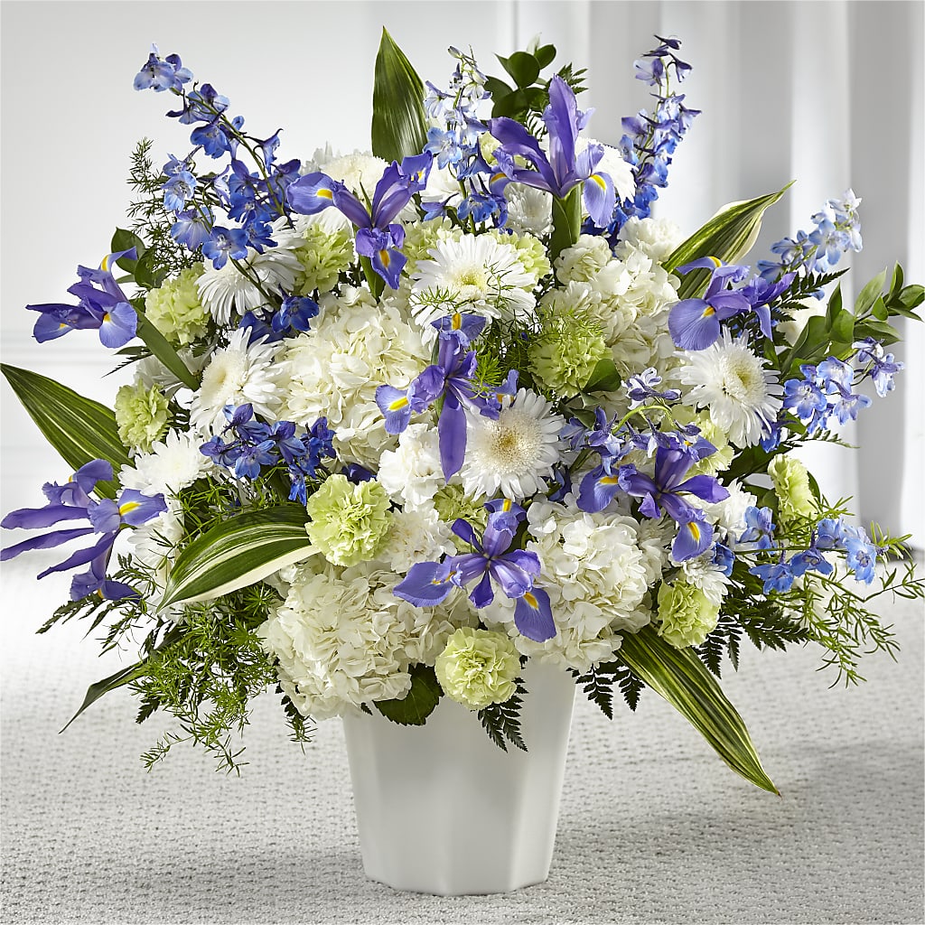 Soft Serenity Floor Basket – Lemon Tree Florist, Kemp TX