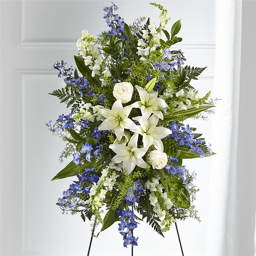 Faithful Friend Standing Spray – Lemon Tree Florist, Kemp TX