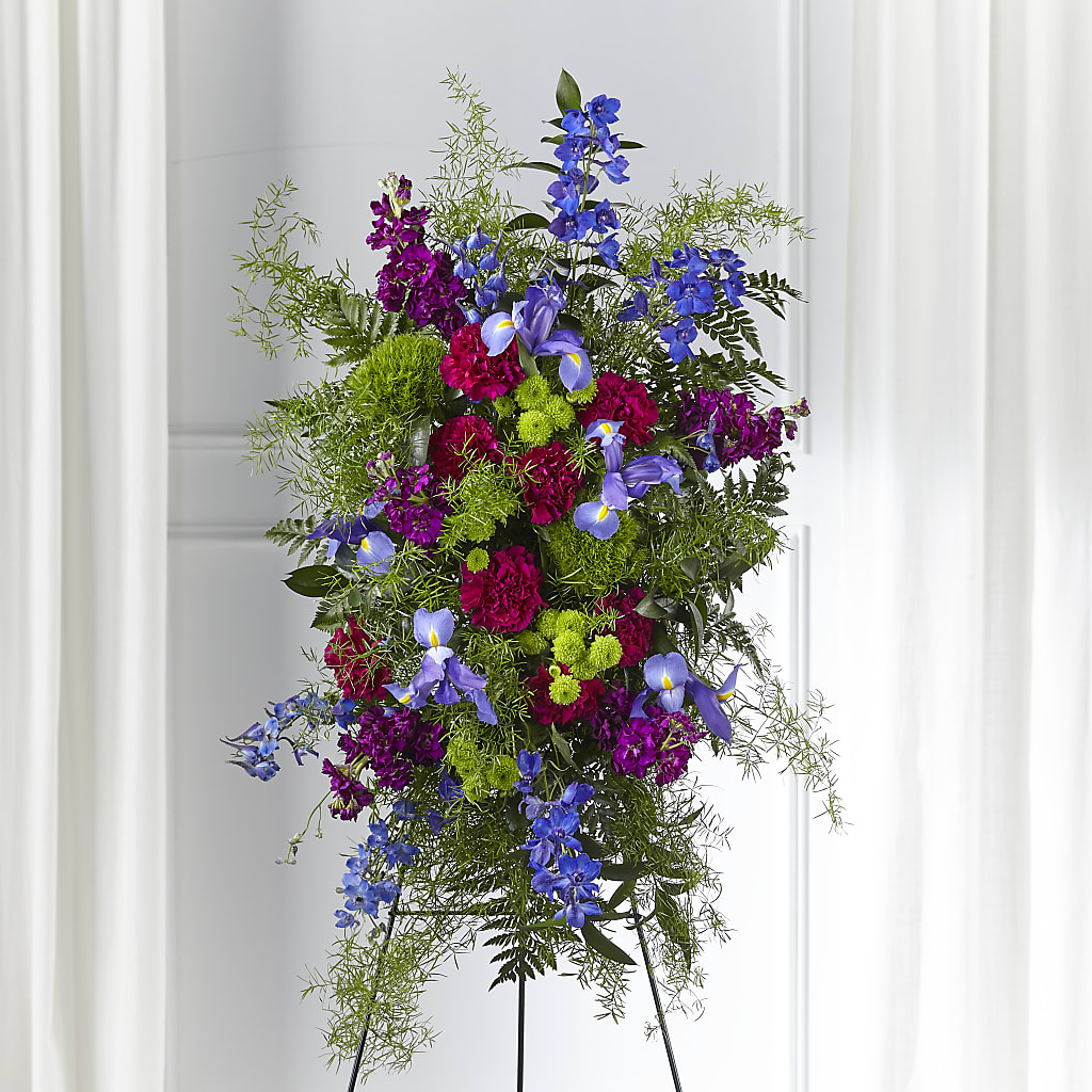 Heavenly Skies Standing Spray – Lemon Tree Florist, Kemp TX