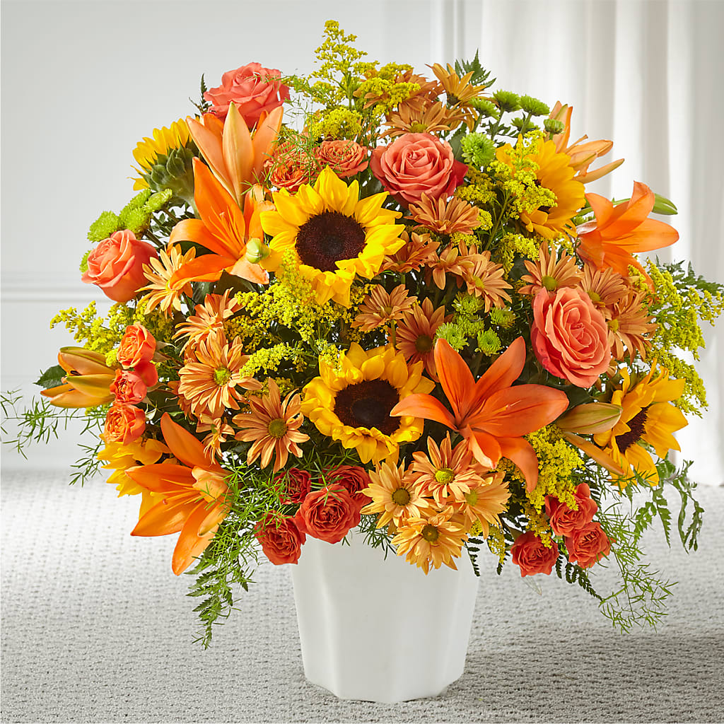 Harvest Thoughts Floor Basket – Lemon Tree Florist, Kemp TX