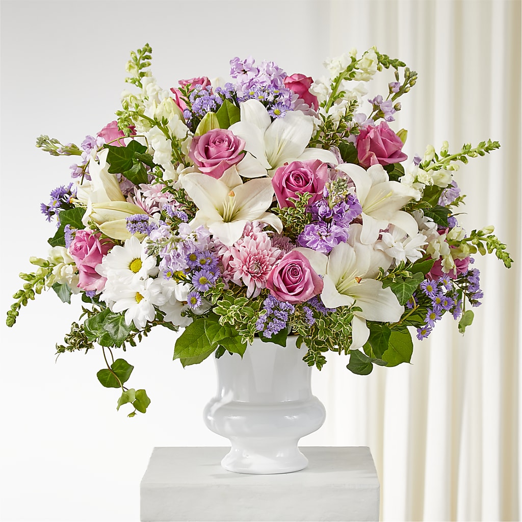 Remarkable Life Urn Arrangement – Lemon Tree Florist, Kemp TX