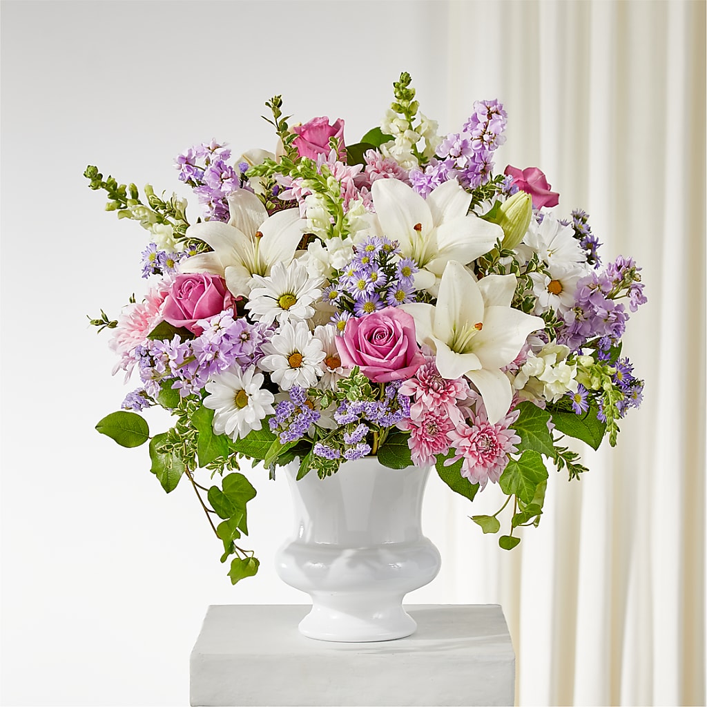 Remarkable Life Urn Arrangement – Lemon Tree Florist, Kemp TX