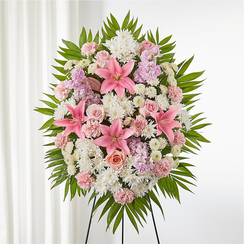 Offering Solace Standing Spray – Lemon Tree Florist, Kemp TX