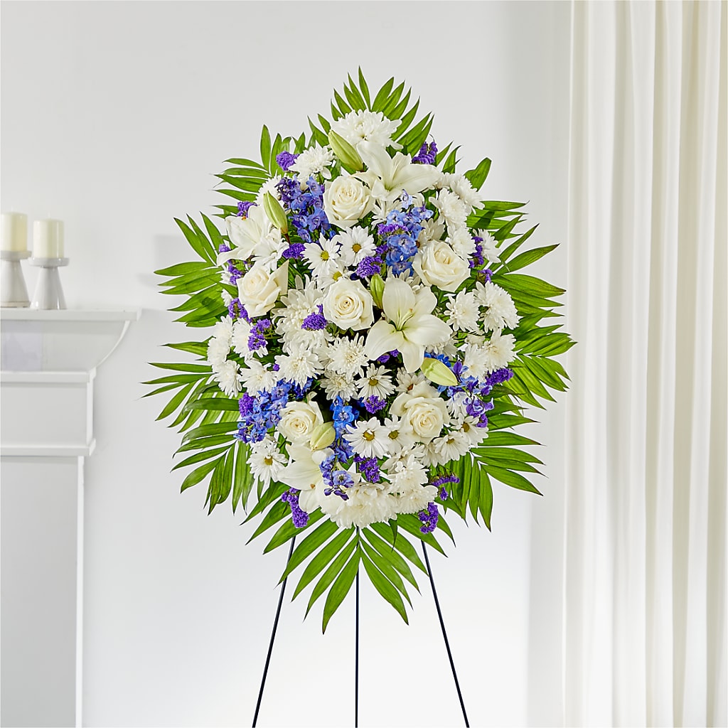 At Rest Standing Spray – Lemon Tree Florist, Kemp TX