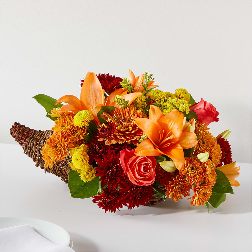 Bouquet of Blessings Cornucopia – Lemon Tree Florist, Kemp TX