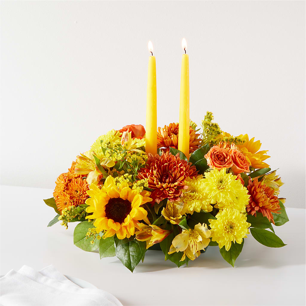Autumn Harmony Centerpiece – Lemon Tree Florist, Kemp TX