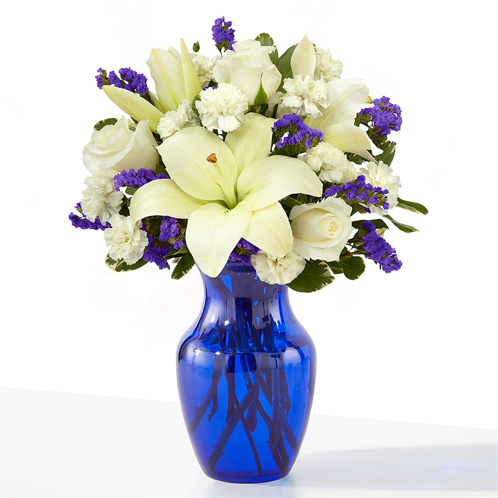 Sapphire Rush Bouquet – Lemon Tree Florist, Kemp TX