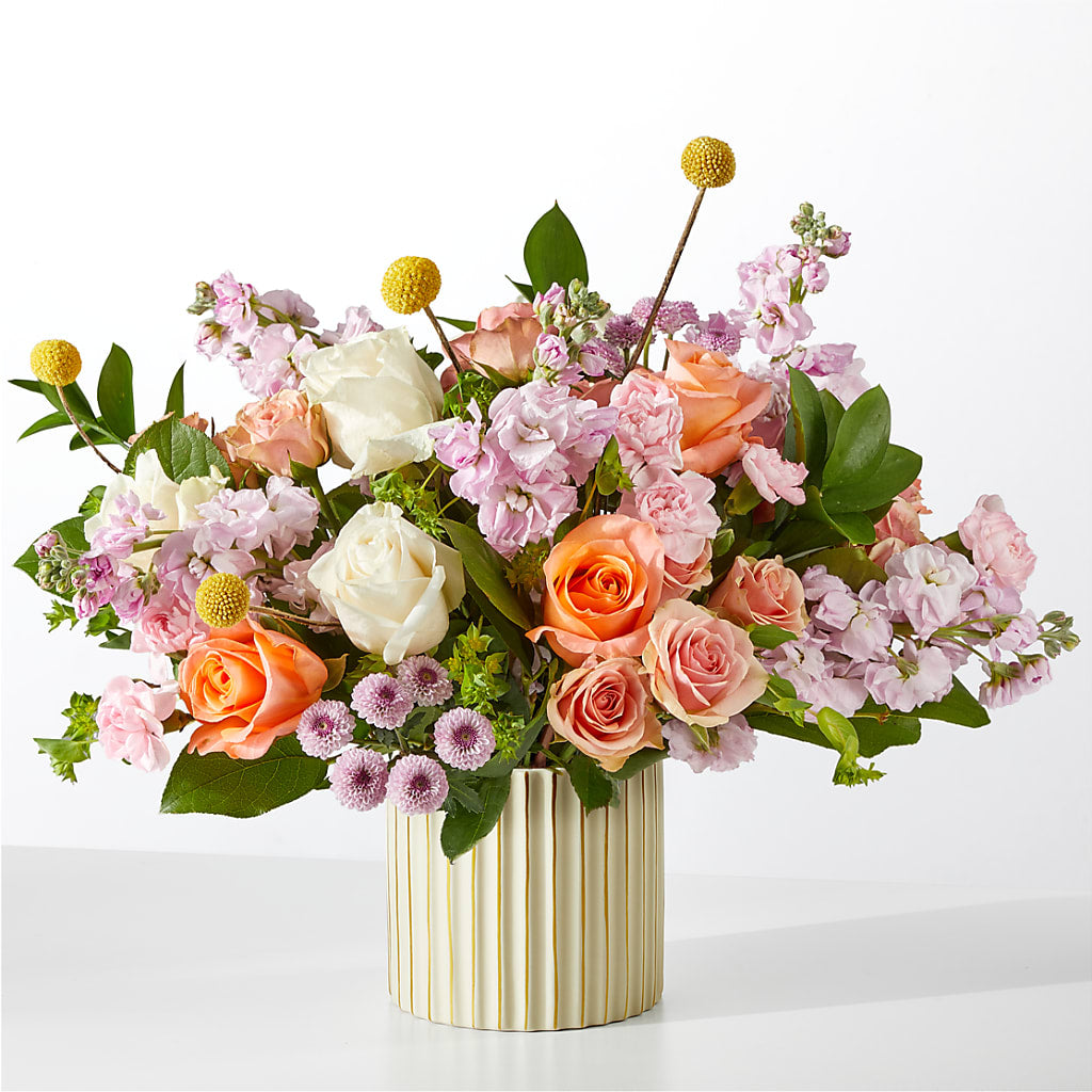 French Market Bouquet with Ivory Vase – Lemon Tree Florist, Kemp TX