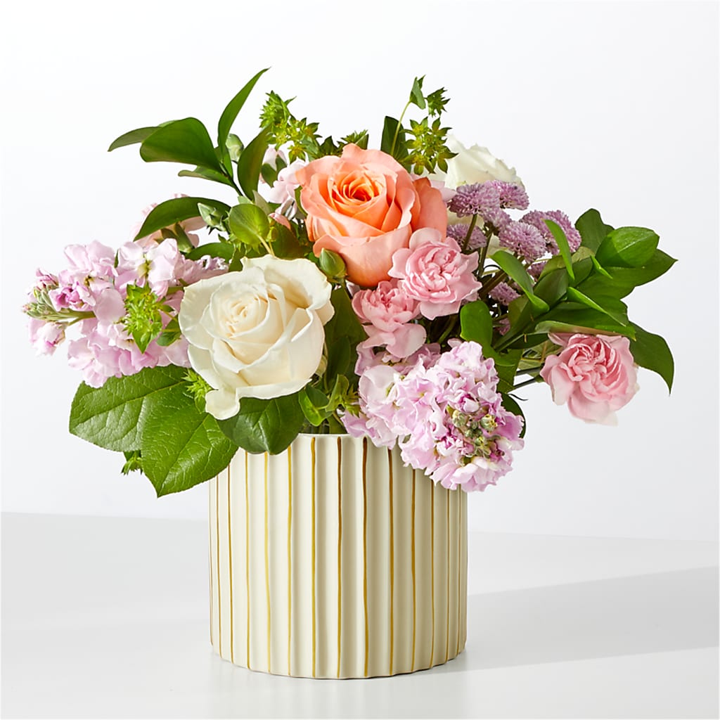 French Market Bouquet with Ivory Vase – Lemon Tree Florist, Kemp TX