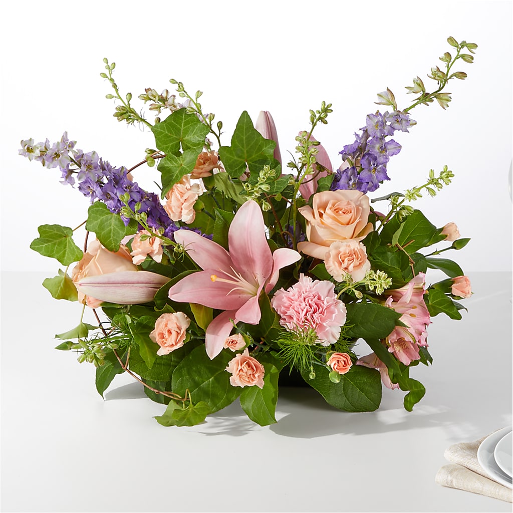 Blossom Time Centerpiece – Lemon Tree Florist, Kemp TX