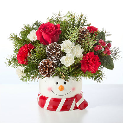 Jolly Snowman Bouquet –  Lemon Tree Florist, Kemp TX
