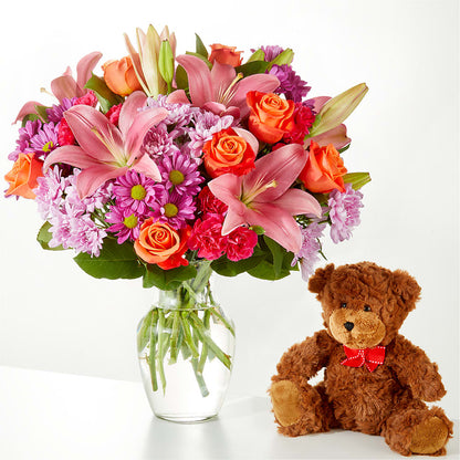 One and Only Bouquet and Bear Bundle –  Lemon Tree Florist, Kemp TX
