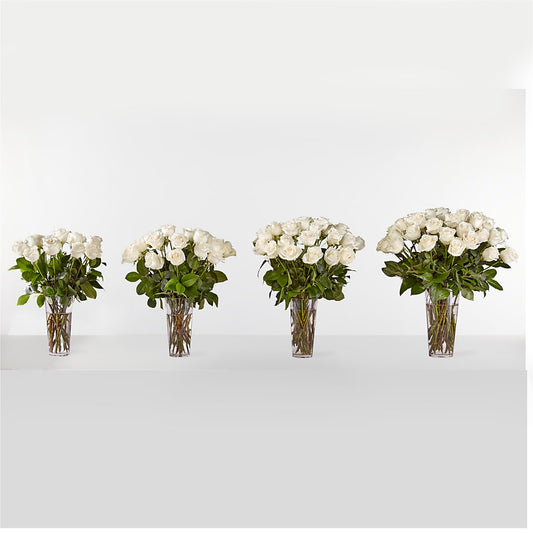 Long Stem White Rose Bouquet –  Lemon Tree Florist, Kemp TX