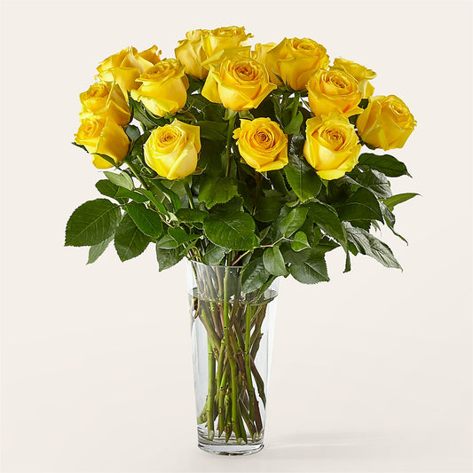 Long Stem Yellow Rose Bouquet –  Lemon Tree Florist, Kemp TX