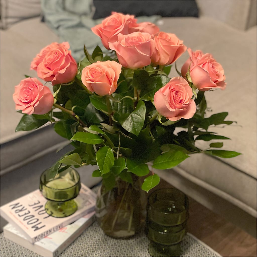 Long Stem Pink Rose Bouquet –  Lemon Tree Florist, Kemp TX