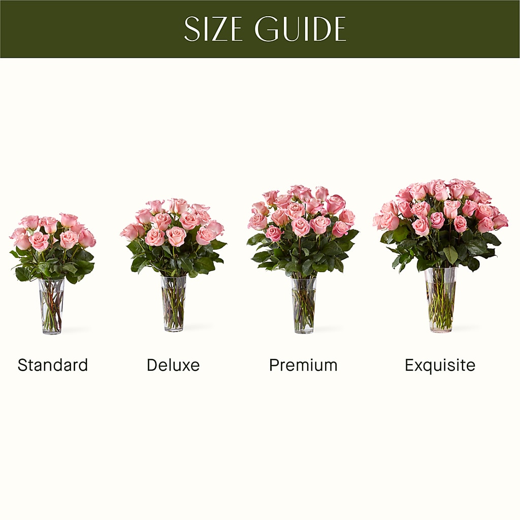 Long Stem Pink Rose Bouquet –  Lemon Tree Florist, Kemp TX