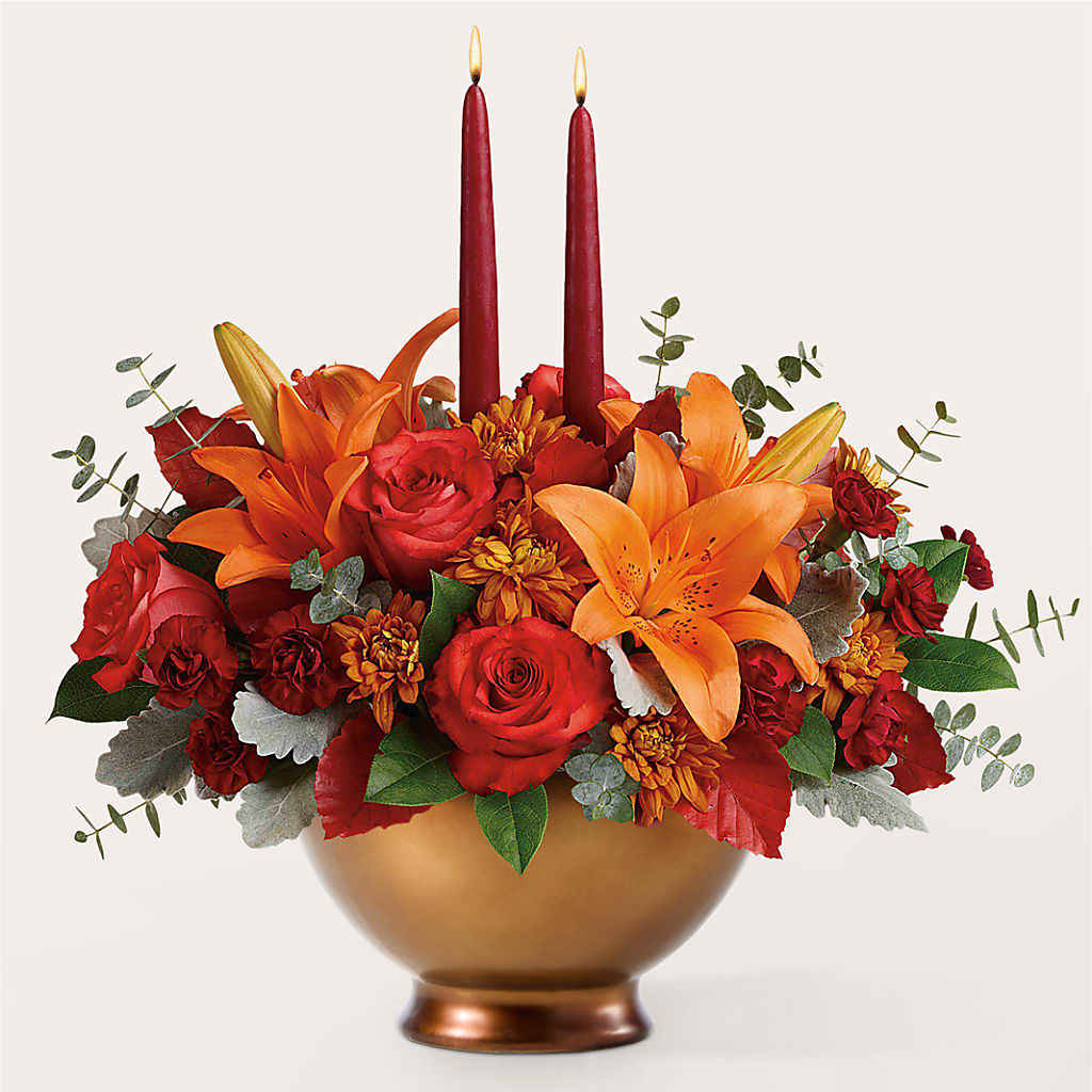 Fruits of Fall Centerpiece –  Lemon Tree Florist, Kemp TX