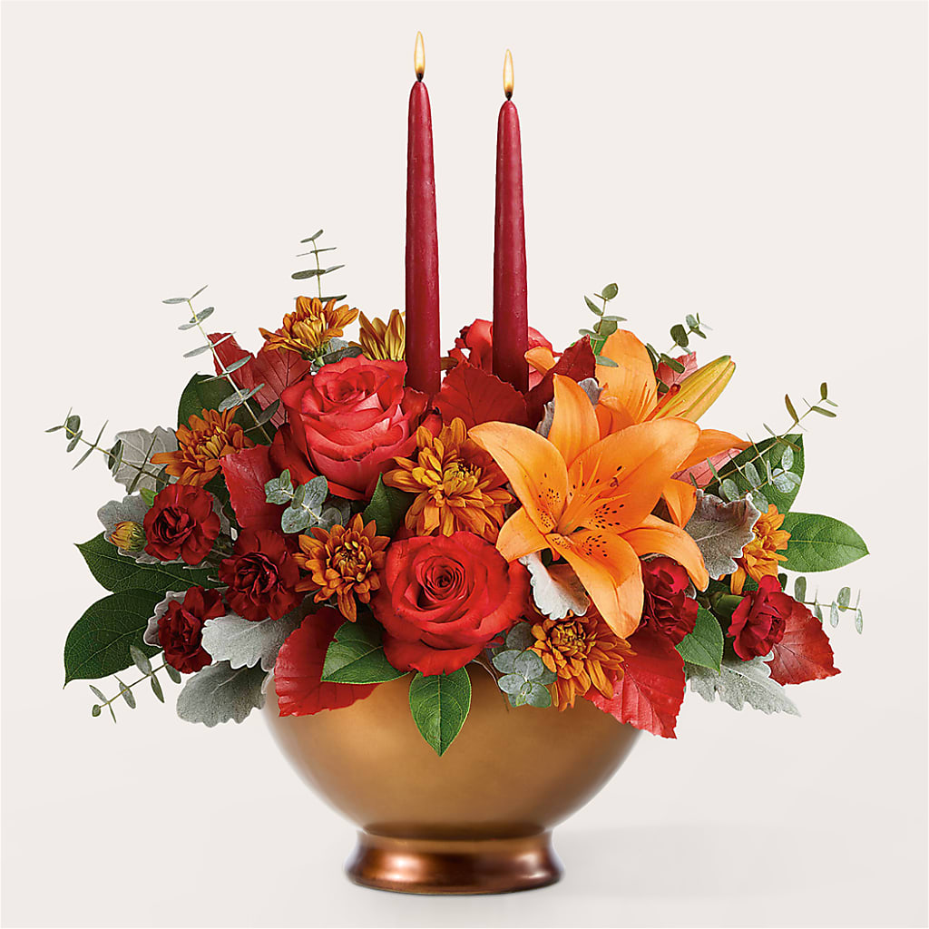 Fruits of Fall Centerpiece –  Lemon Tree Florist, Kemp TX