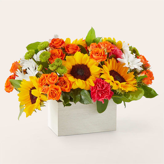 Sun-drenched Blooms Box Bouquet –  Lemon Tree Florist, Kemp TX