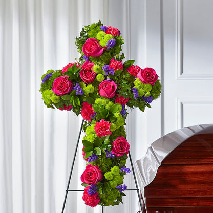 Tribute Rose Floral Cross –  Lemon Tree Florist, Kemp TX