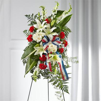 Stars of Life Standing Spray –  Lemon Tree Florist, Kemp TX