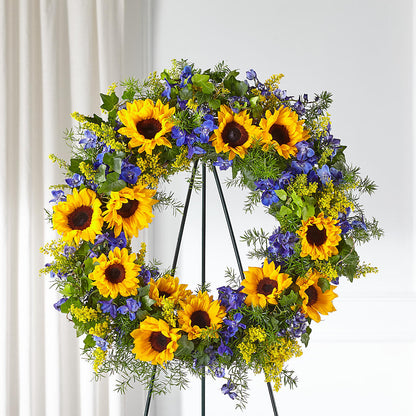 Bright Rays Wreath –  Lemon Tree Florist, Kemp TX