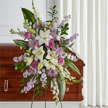 Grateful Hearts Standing Spray –  Lemon Tree Florist, Kemp TX