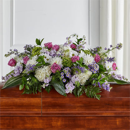 Meadows of Serenity Casket Spray –  Lemon Tree Florist, Kemp TX