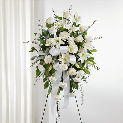 With Care Standing Spray –  Lemon Tree Florist, Kemp TX