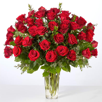 Forever Yours Fifty Stem Red Rose Bouquet –  Lemon Tree Florist, Kemp TX